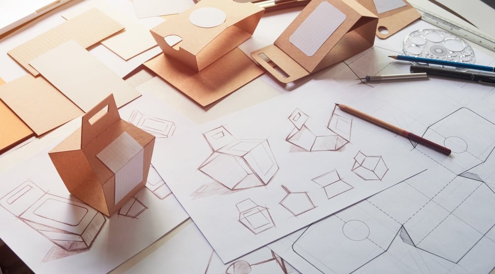 packaging mock up design blueprints