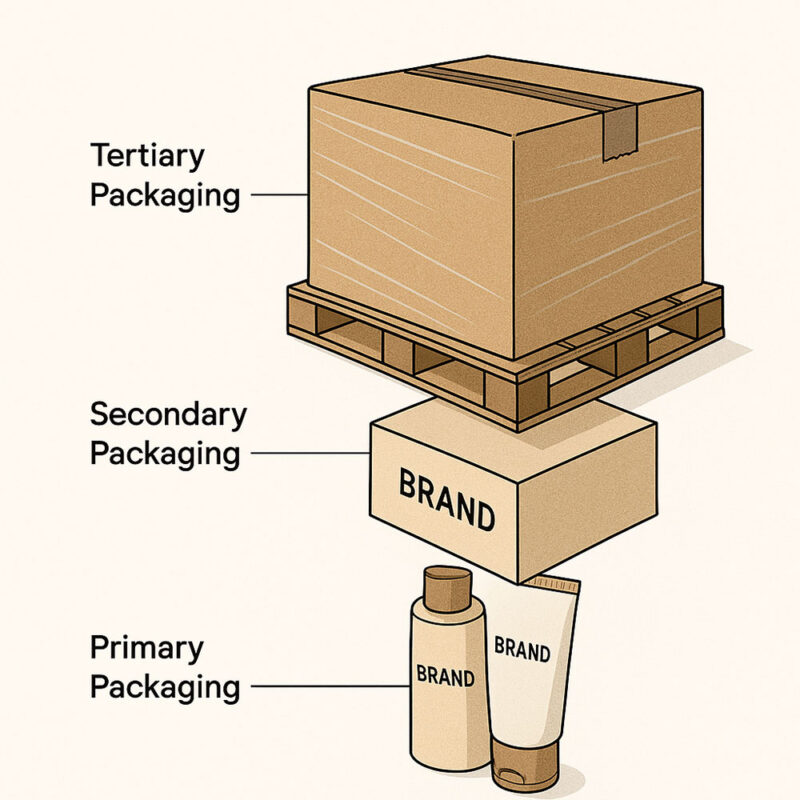 Primary Packaging 
Secondary Packaging 
Tertiary Packaging 