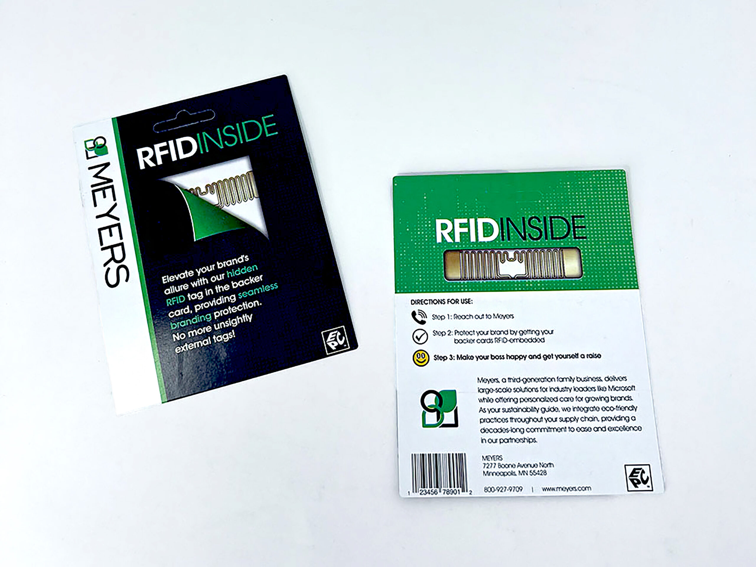 embedded RFID backercards