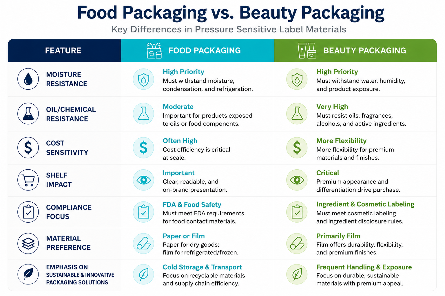 Food product labels vs Beauty product labels 