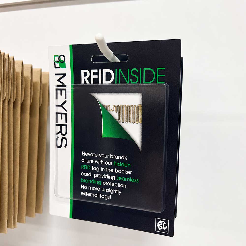 embedded RFID backer cards for product packaging